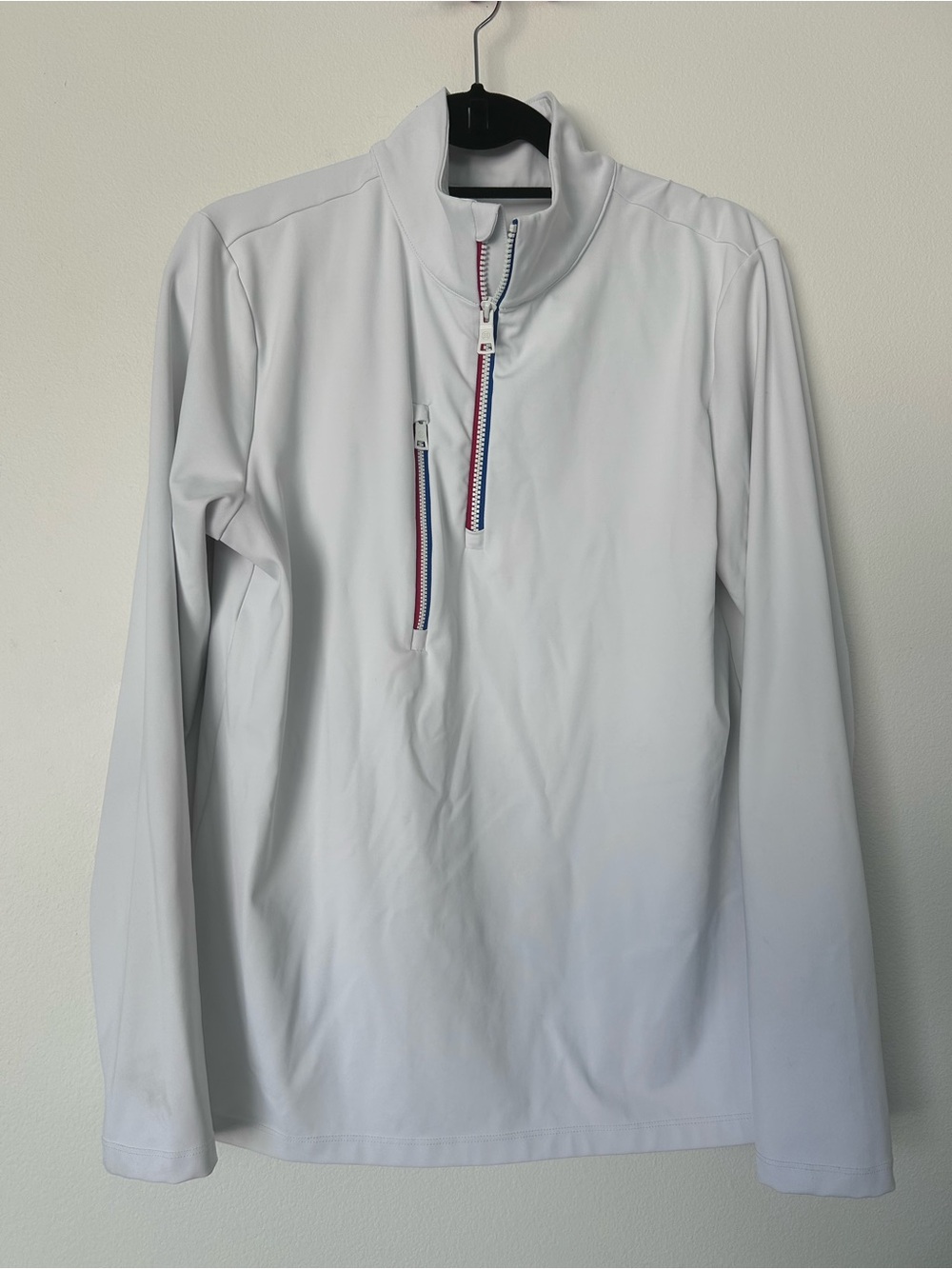 G/Fore Daytona Tech Interlock Pullover Men's White ¼ Zip Golf Stretch Size S